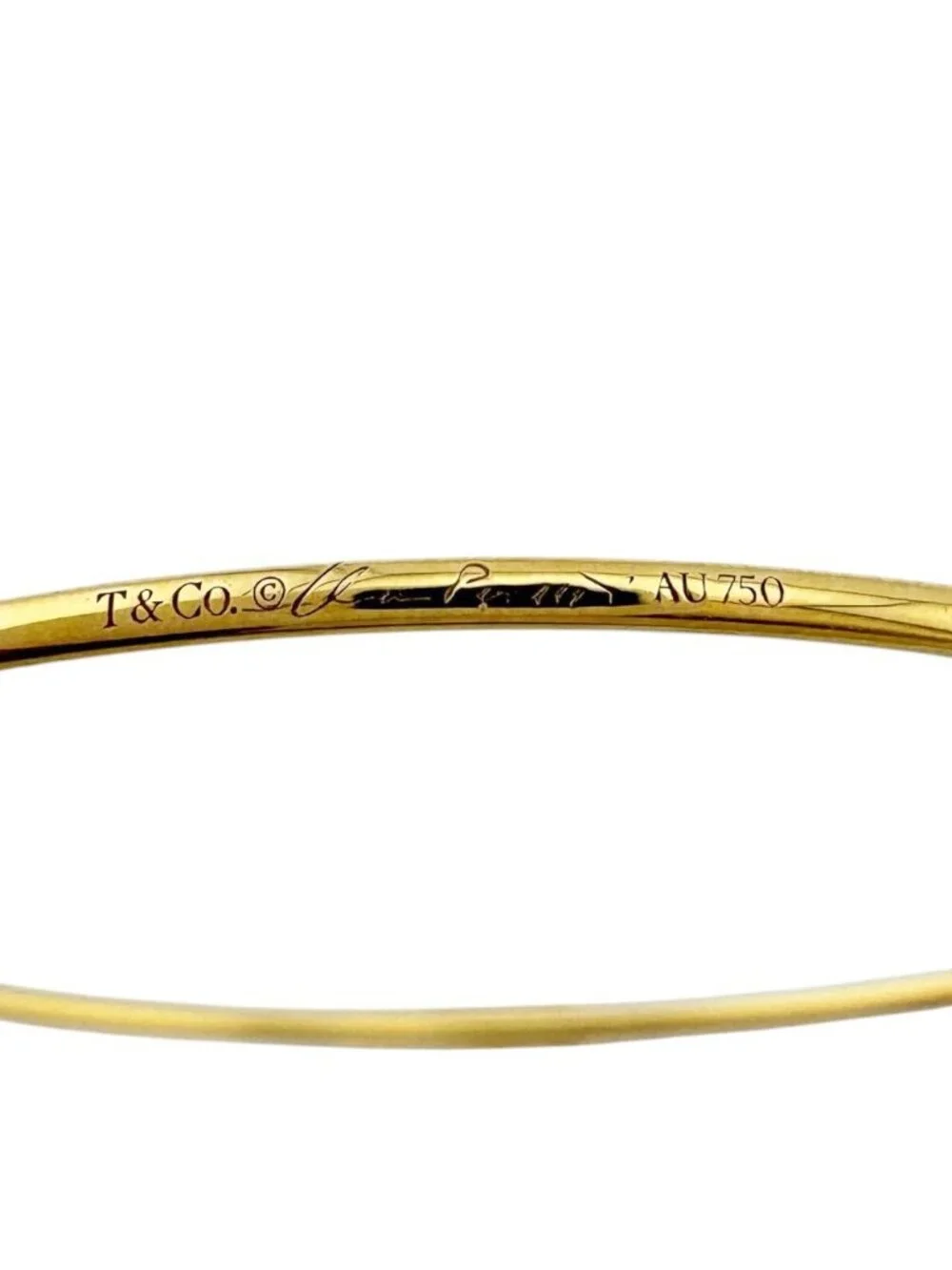 Tiffany & Co Diamond Hoop Earrings 18k Gold Vintage